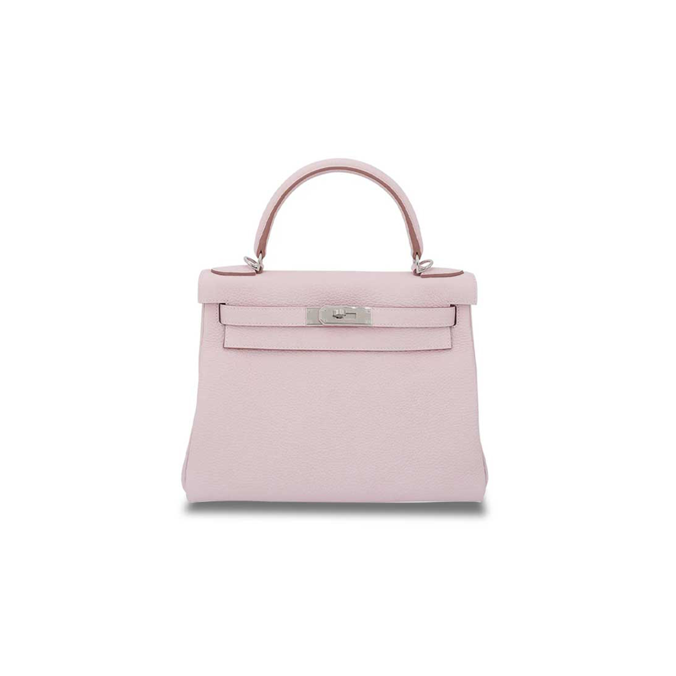 HERMÈS MASTER KELLY 25 TOGO FANTASY PURPLE SILVER BUCKLE (25*17*7cm)